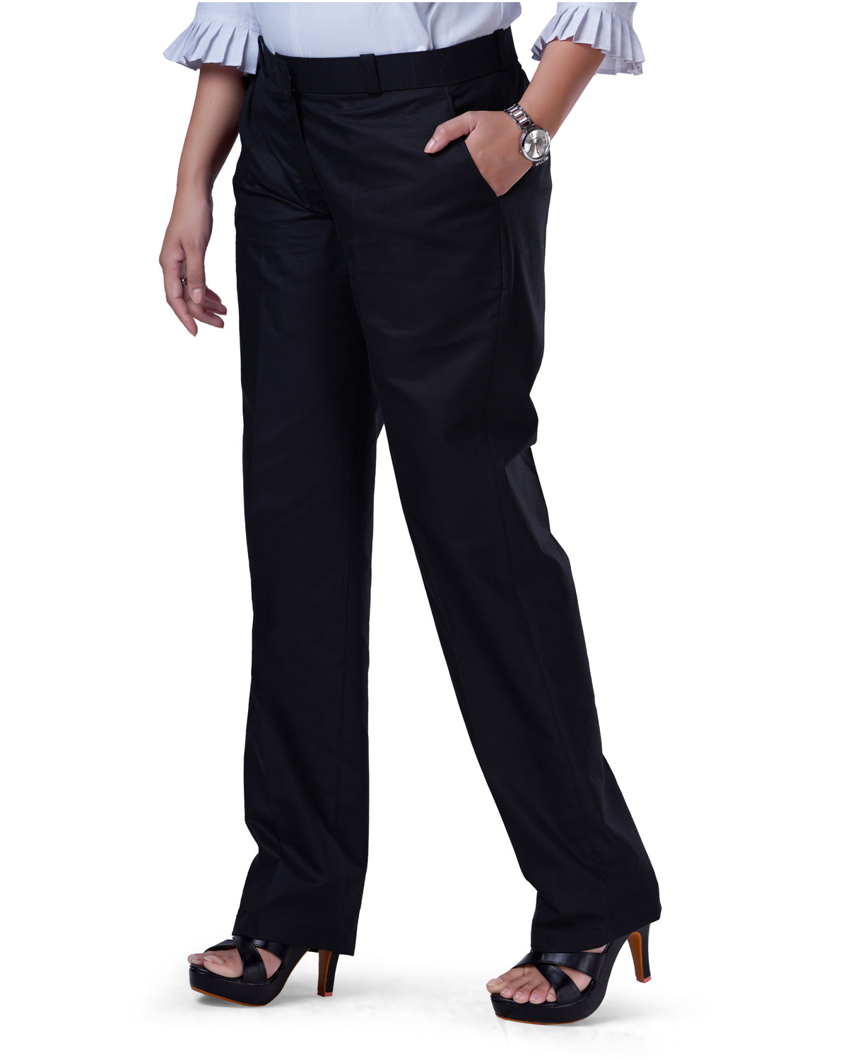 Buy Formal Black Corporate Trouser For Women Online @ Best Prices in India  | Uniform Bucket | UNIFORM BUCKET